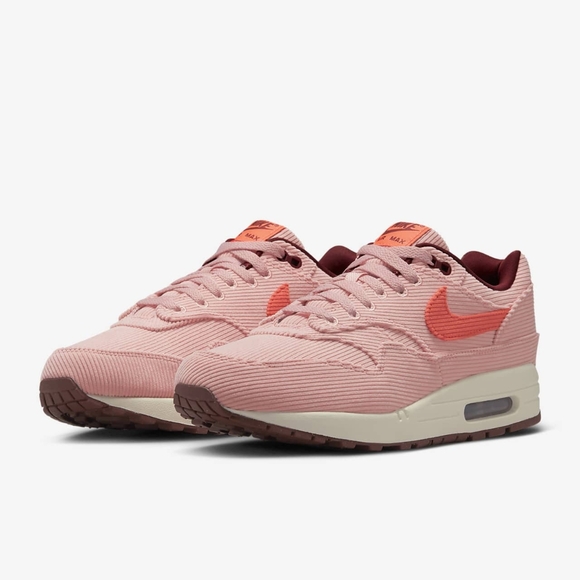 NIB: Nike Air Max 1 PRM 8M(9.5W) Coral Stardust/Oxen Brown/Sail/Bright Coral - Picture 8 of 11